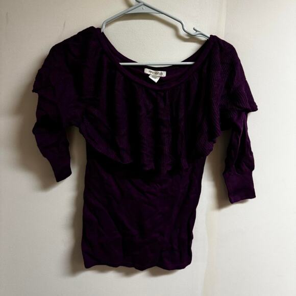 Arden B 3/4 sleeve y2k off the shoulder top size small - Picture 1 of 5